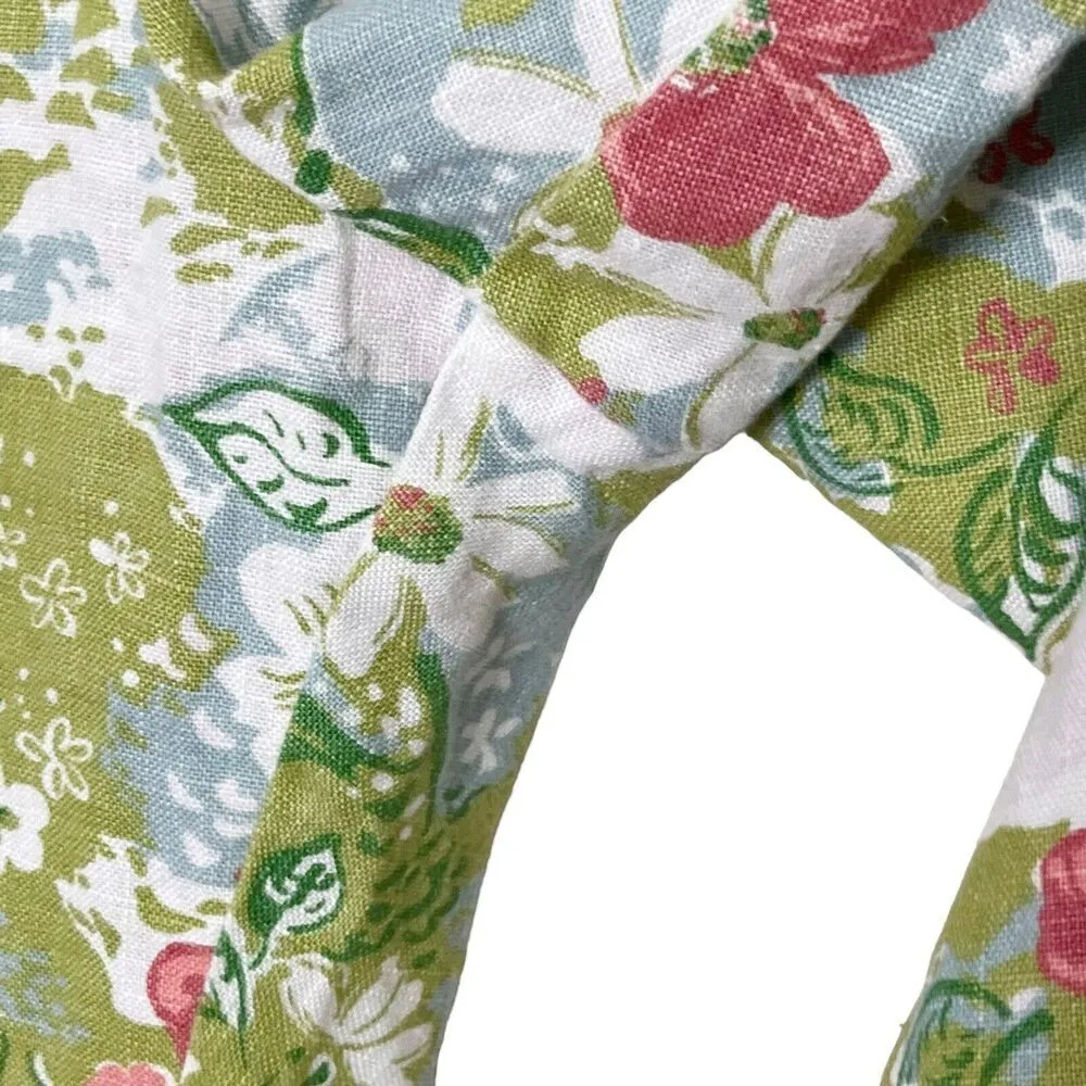 REFORMATION Pinegrove Linen Pants Women’s Size 2 Floral Print High Rise Cropped - Image 8