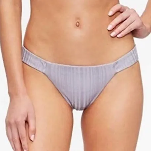 New Tavik Slinky Rib Minimal Coverage Bella Bikini Bottom Lilac Gray - Image 2