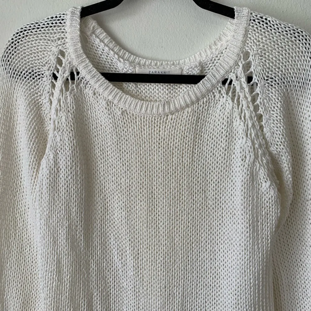 Zara Knit Crew Neck Sweater Women's L - Image 3