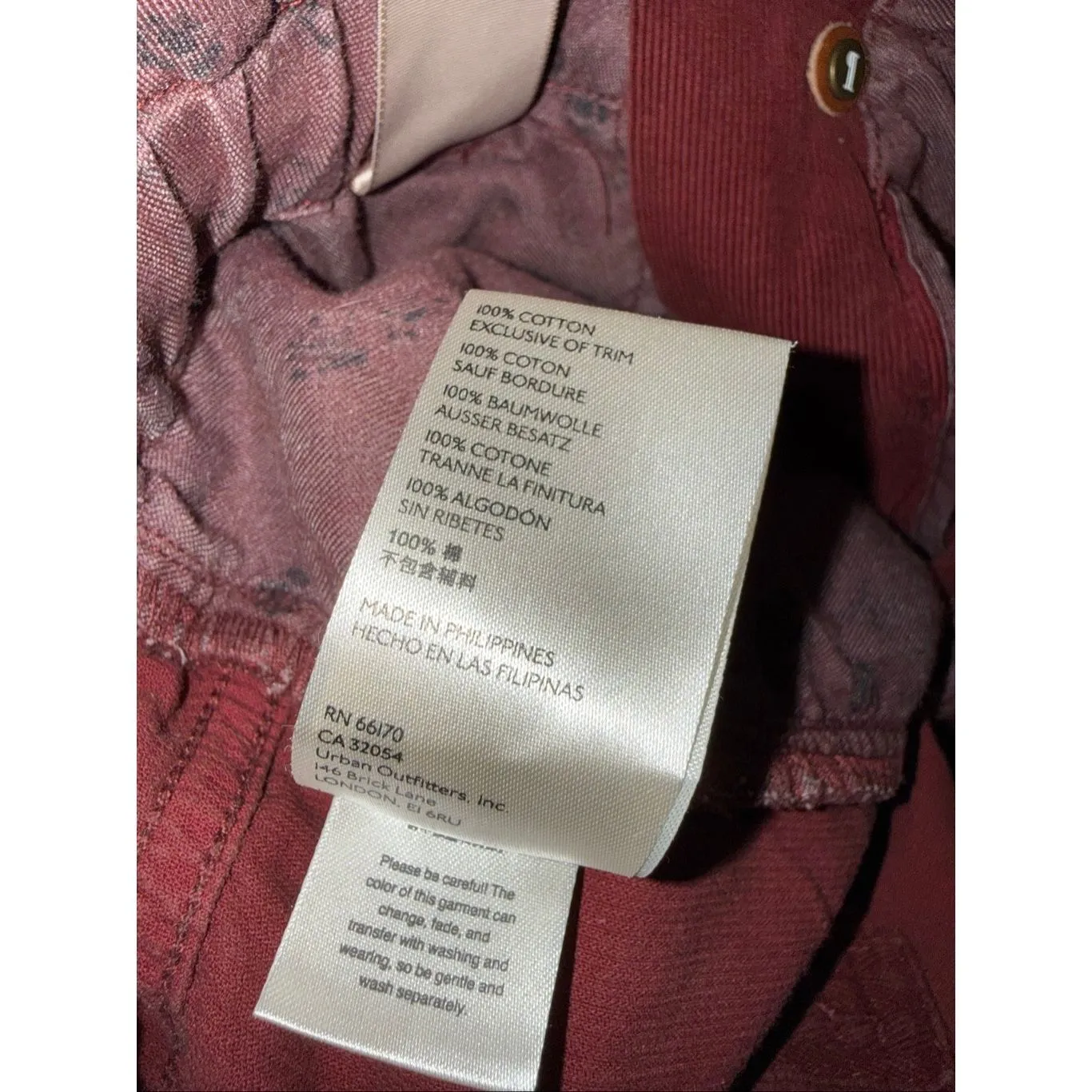 Pilcro Anthropologie The Coastal Relaxed Corduroy Pants Wide Leg Sz 27 #764 - Image 11