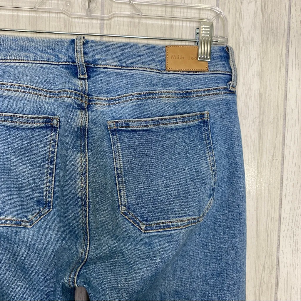 Anthropologie M.i.h Jeans Lou High Rise Cropped Bell Raw Hem Jeans size 26 - Image 8
