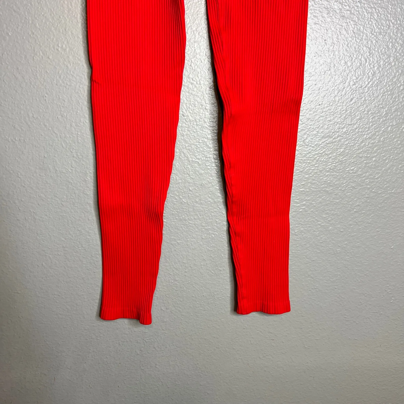 NUX Ribbed Seamless Leggings‎ Womens Size L Red Athleisure Yoga Pants Size L - Image 4
