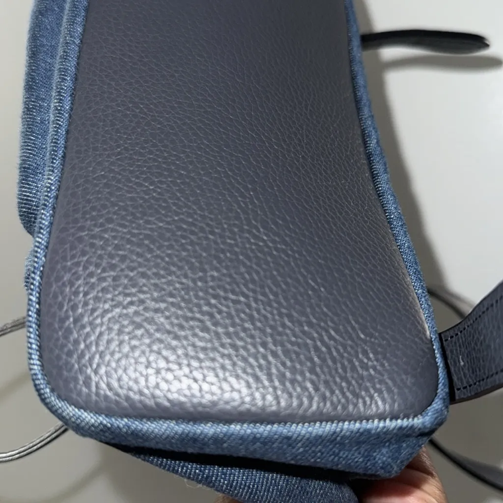 Coach Two-Tone Black and Blue Backpack - Like New - Image 6