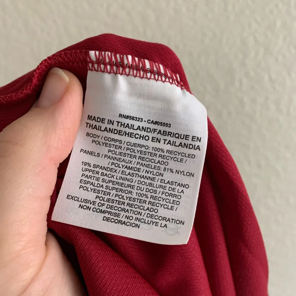 Nike Dri-fit NWT red lightweight jersey layered strappy loose tank top - Image 6