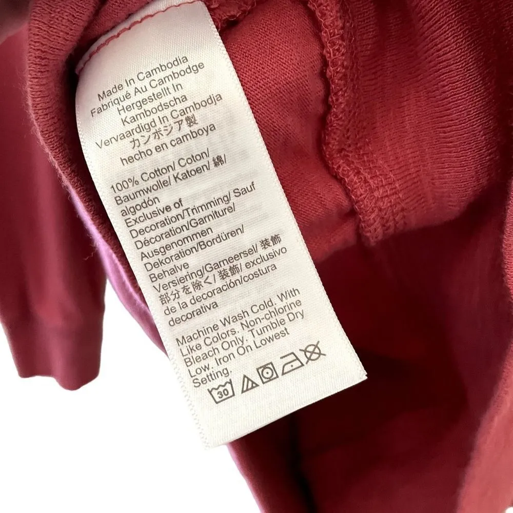 J.Crew re-imagined ombre red orange and white sunset hoodie sweater casual comfo - Image 6