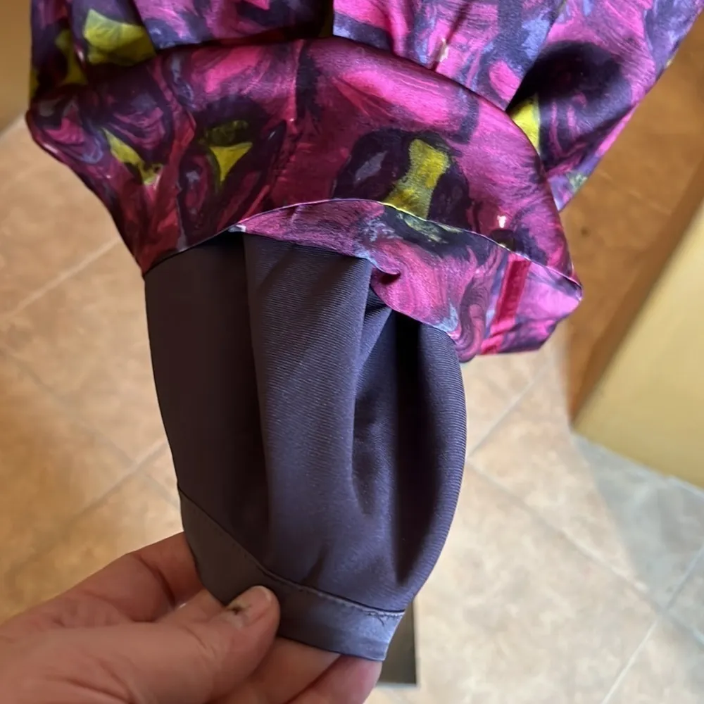 Boden Limited Edition Dress Silk Sleeveless Pencil Lined Floral Purple Size 12 - Image 8