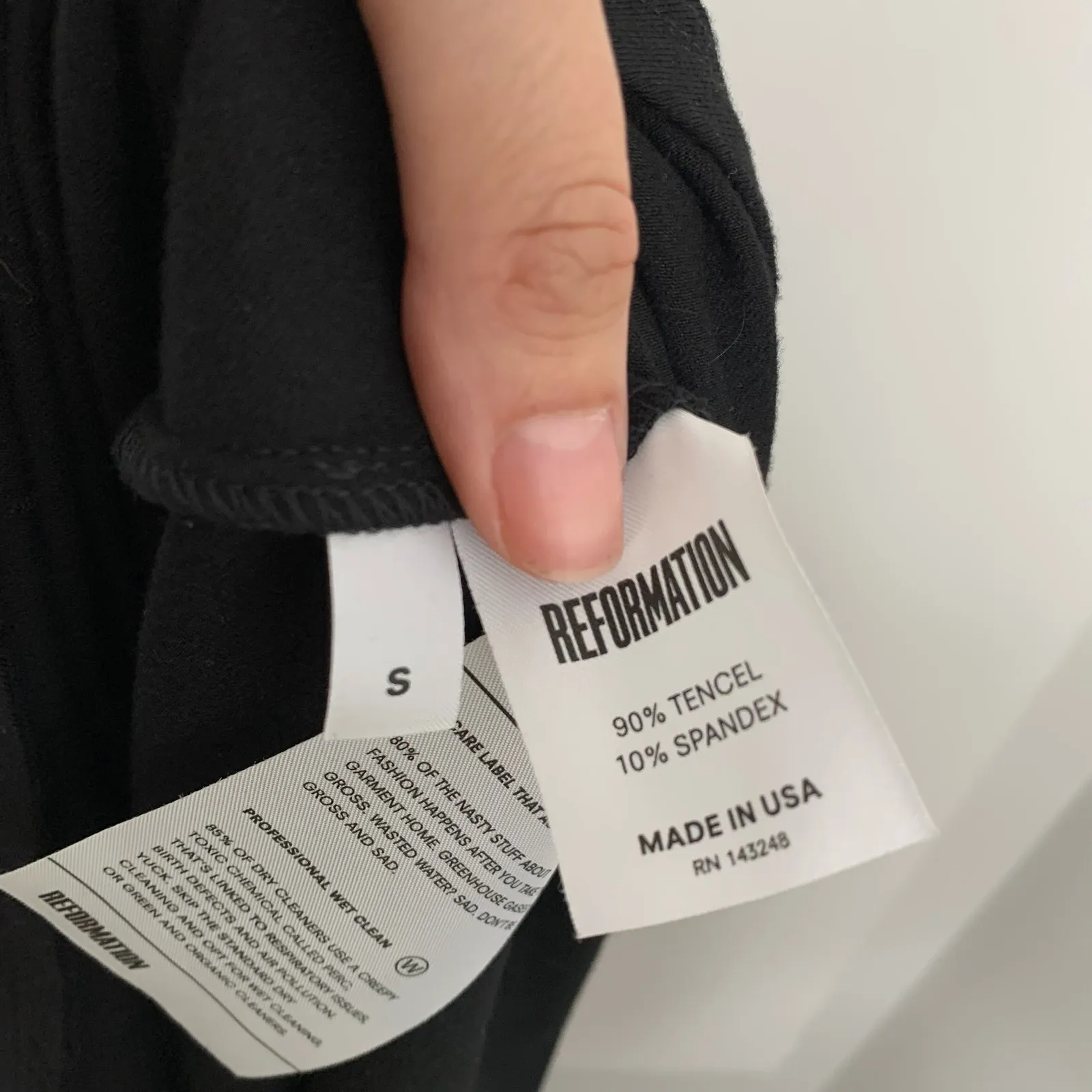 Reformation A-Line Fitted Scoop Neck Midi Length Dress Womens Small Black - Image 11