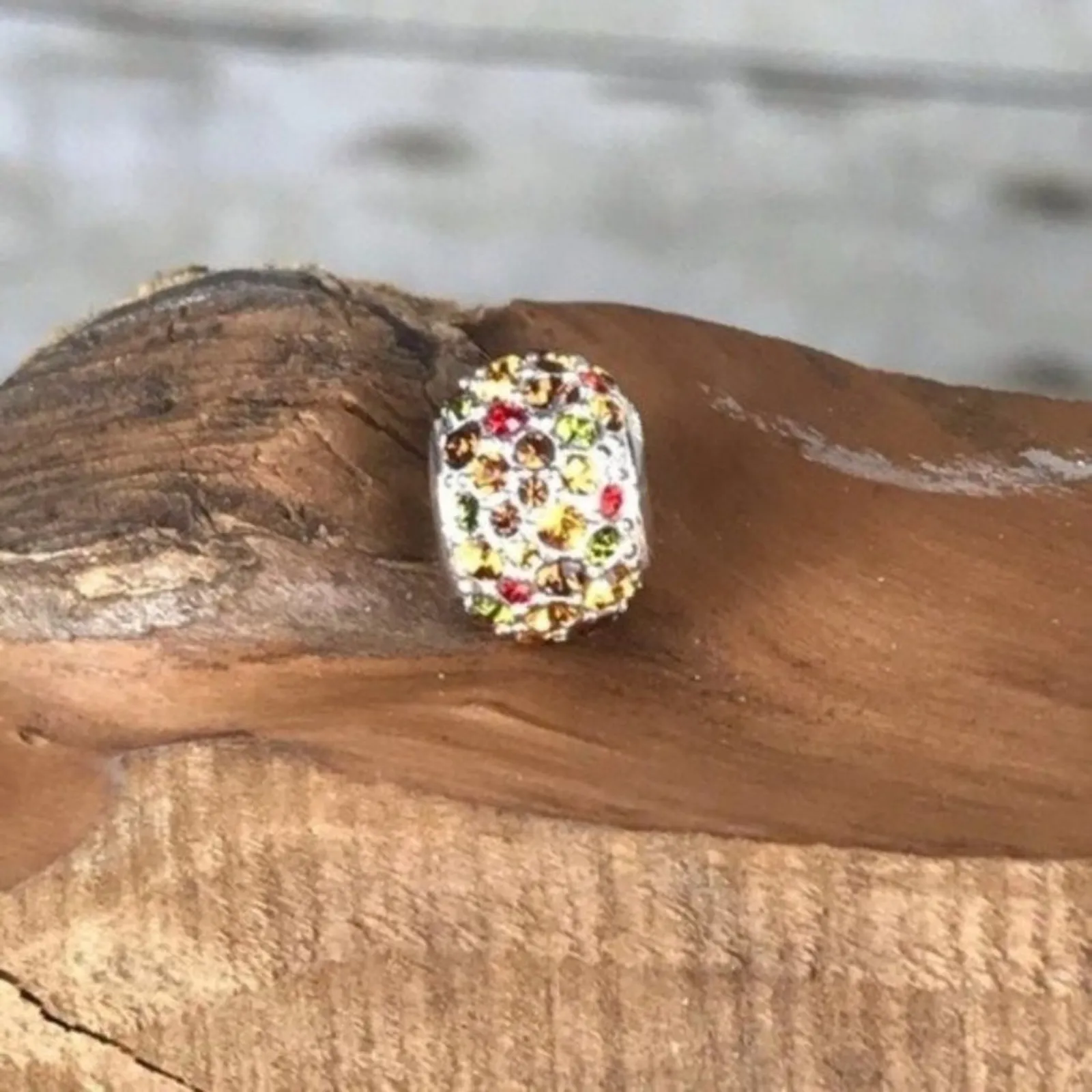 Chamilia Jeweled Kaleidoscope Swarovski Bead Fresco Verde Umber Chianti NEW Multiple - Image 4