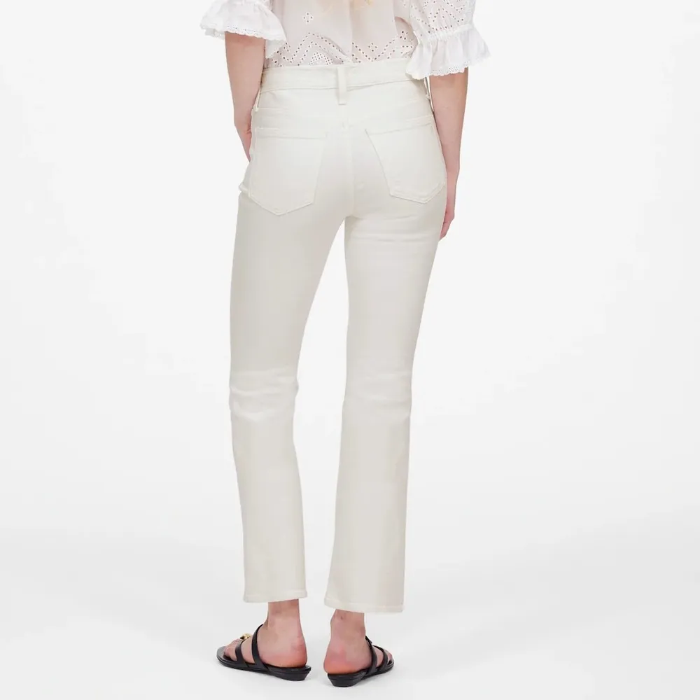 Madewell White Kick Out Crop Jeans Size 23 - Image 2