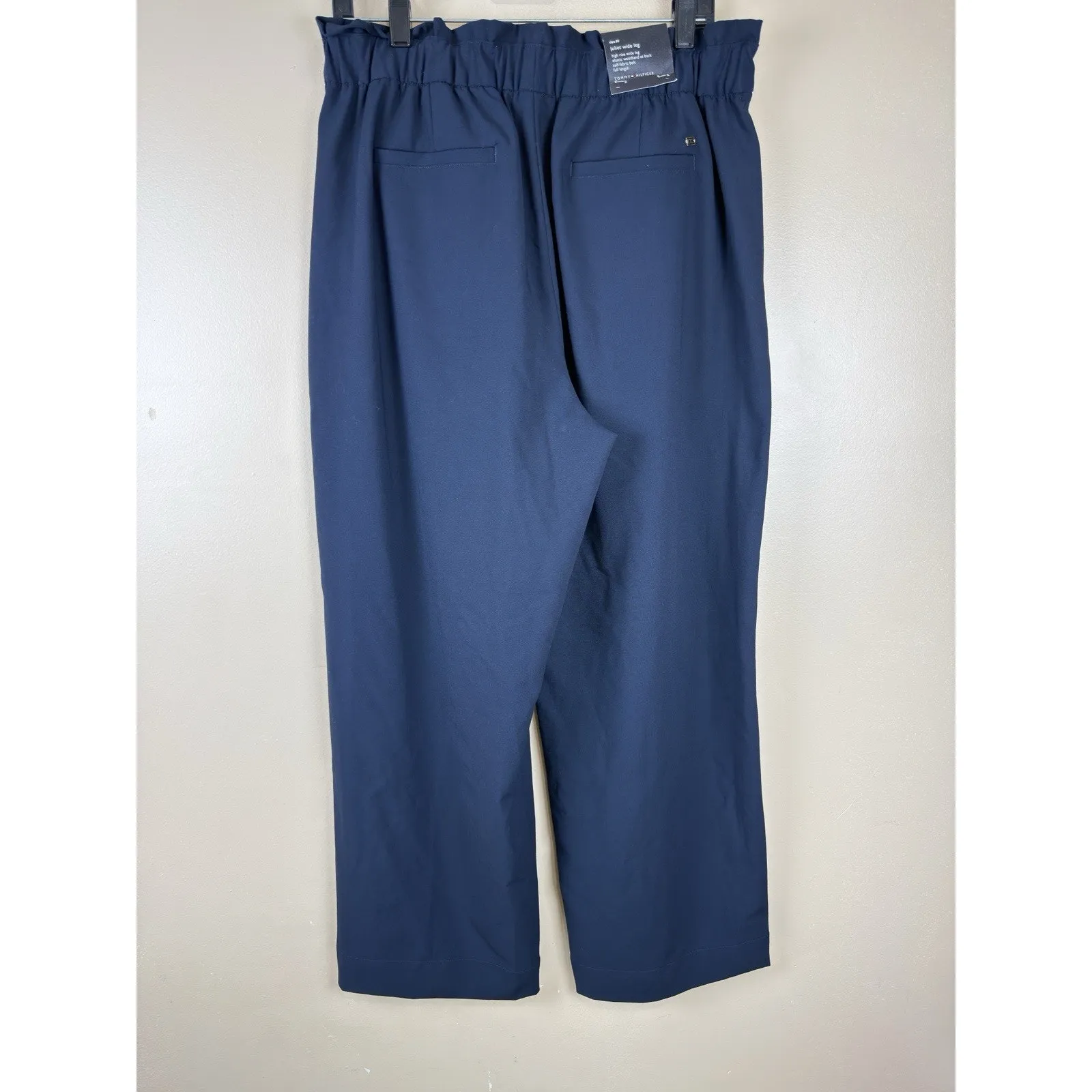 Tommy Hilfiger Women’s Joliet Wide Leg Pants High-Rise Size M, Navy Blue NWT - Image 4