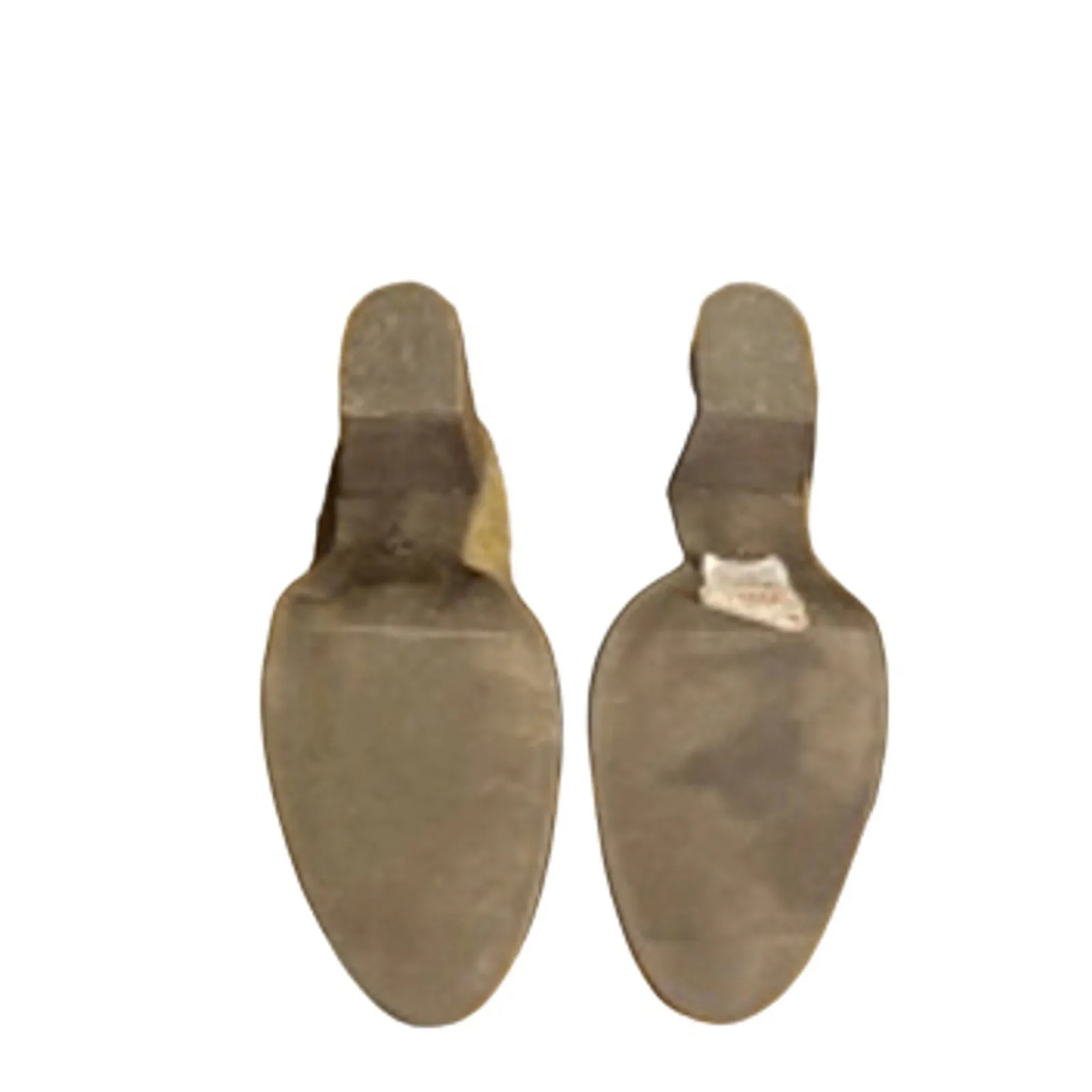 Boho Chic Olive Suede Block Heel Ankle Boots “Stacey” Style Size 7 Green - Image 6