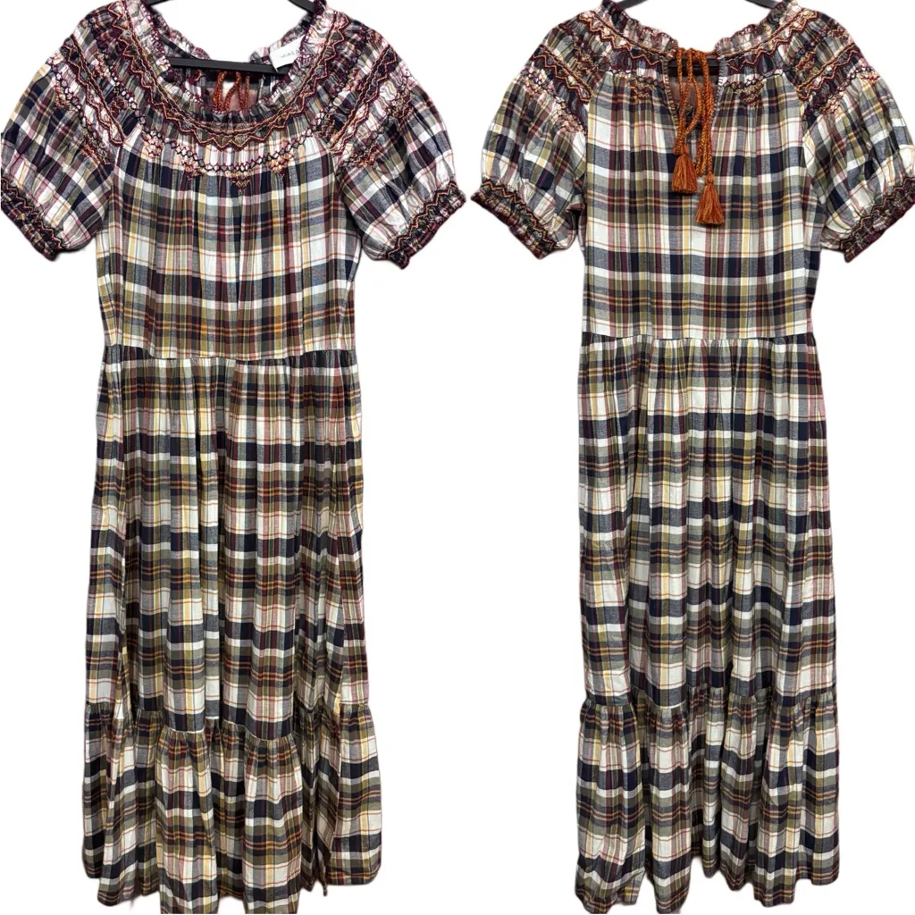 NWOT THE GREAT The Sea Glass Midi Dress in Country Plaid - Image 9