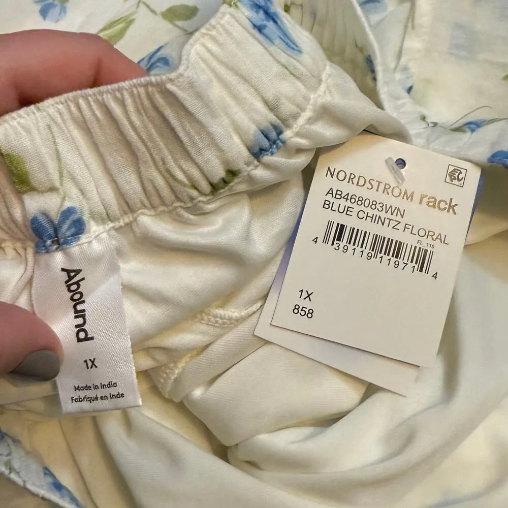 Abound Women 1X White Blue Floral Skirt Cottagecore Country Romantic Classic New - Image 7