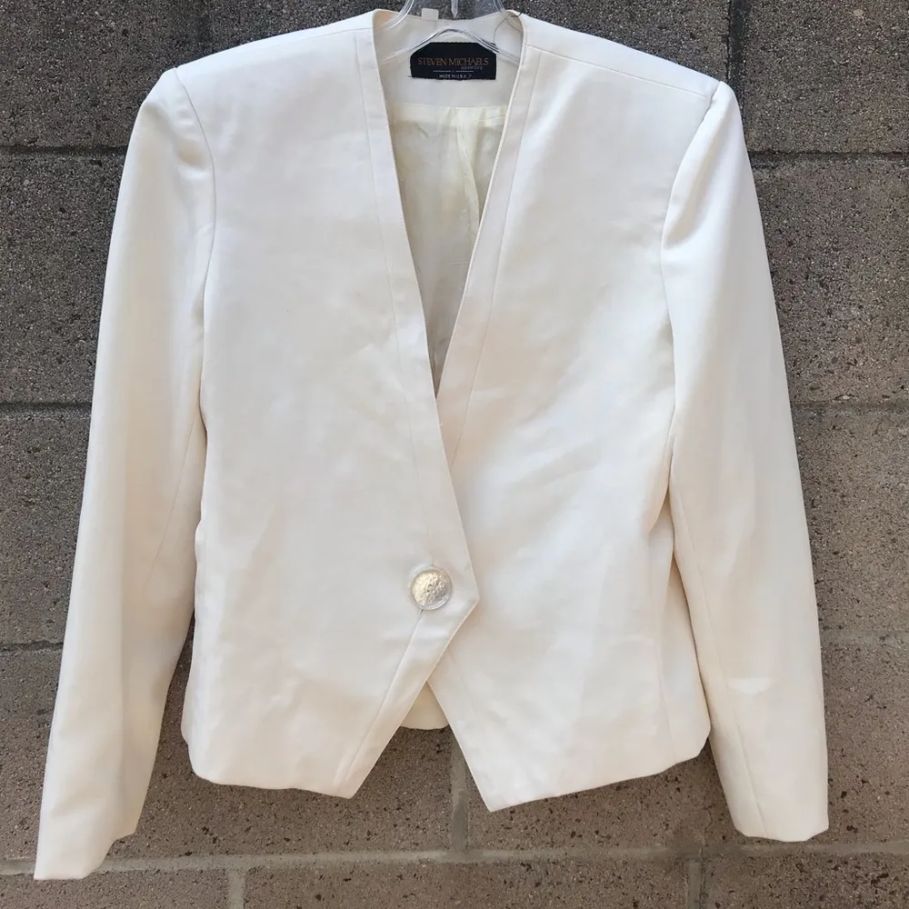 SM/MD Steven Michaels white blazer - Image 3