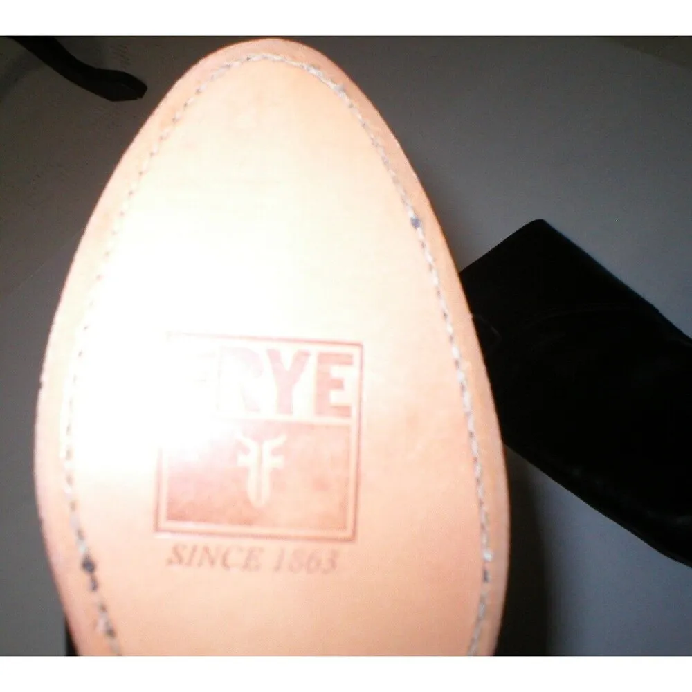 New $498 Black Womens 6 Frye Leather Boots Riding Tall Knee Buckle Dorado NWT - Image 5