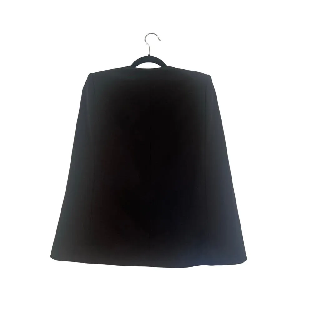 BCBGMAXAZRIA  Upas Cape Blazer Jacket Black Formal Cocktail XXS - Image 7