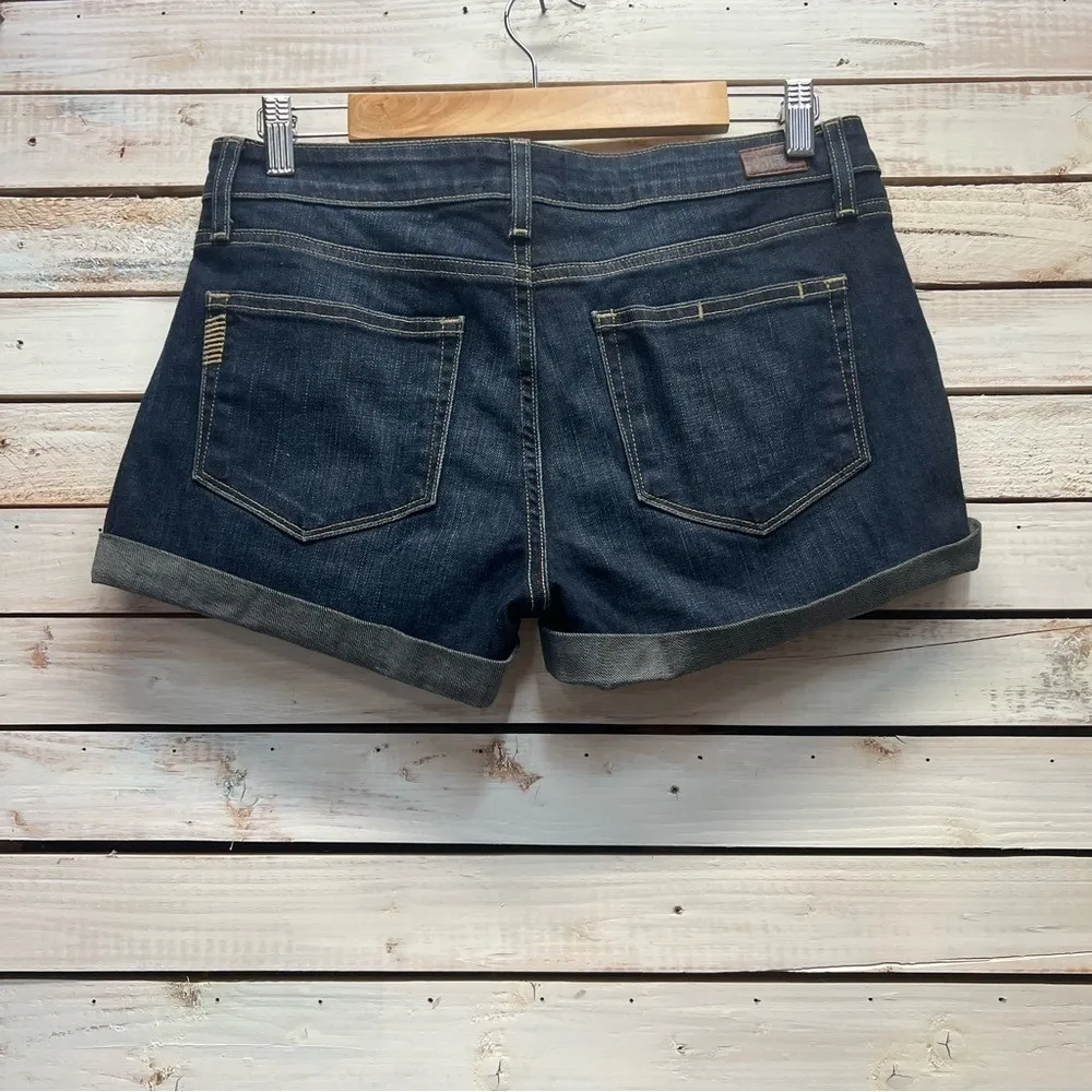 Paige Jimmy Jimmy Rolled Cuff Denim Shorts Dark Wash Premium Jean Cutoffs 27 - Image 6