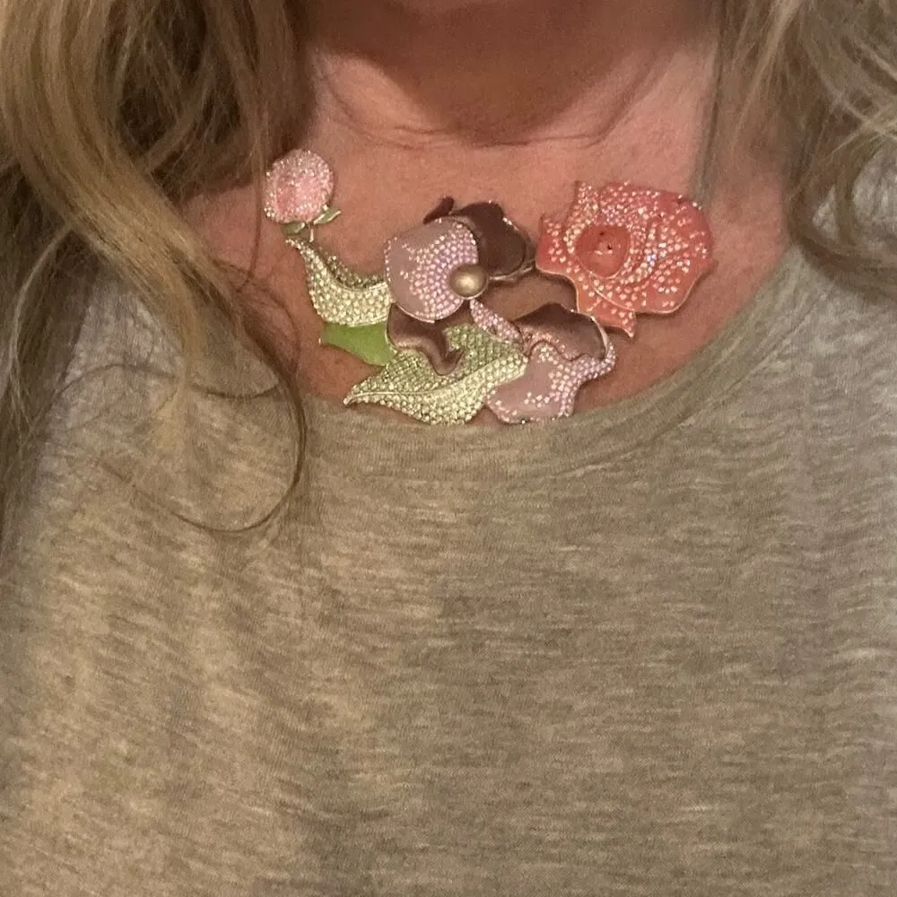 Swarovski Alice in Wonderland Flower Garden Collection Necklace - Image 3