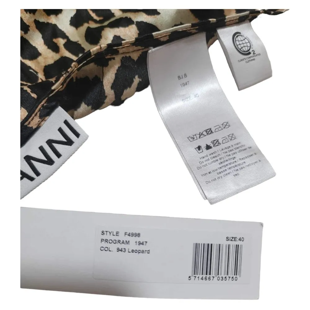 Ganni  LEOPARD PRINTED ELASTICATED MAXI SKIRT Size 40 / Large / 10 NWT SILK - Image 5