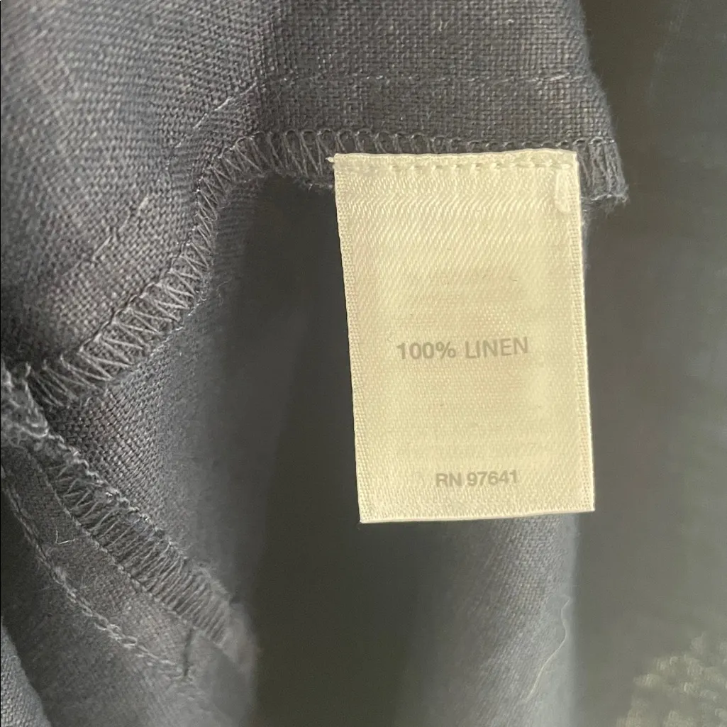 J. JILL Love Linen Sleeveless Crewneck Pocket Shift Dress in Navy Blue Size 4X - Image 11