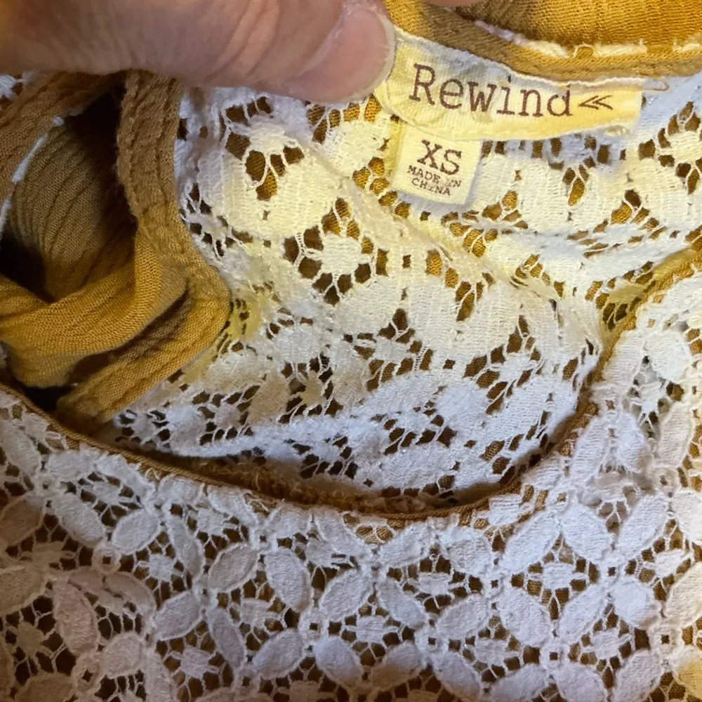 Rewind boho hippie chic lace trimmed tunic - Image 2