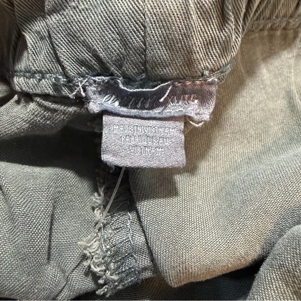 aerie olive green paperbag waist wide leg pants size XL NWT tie waist pull on - Image 5