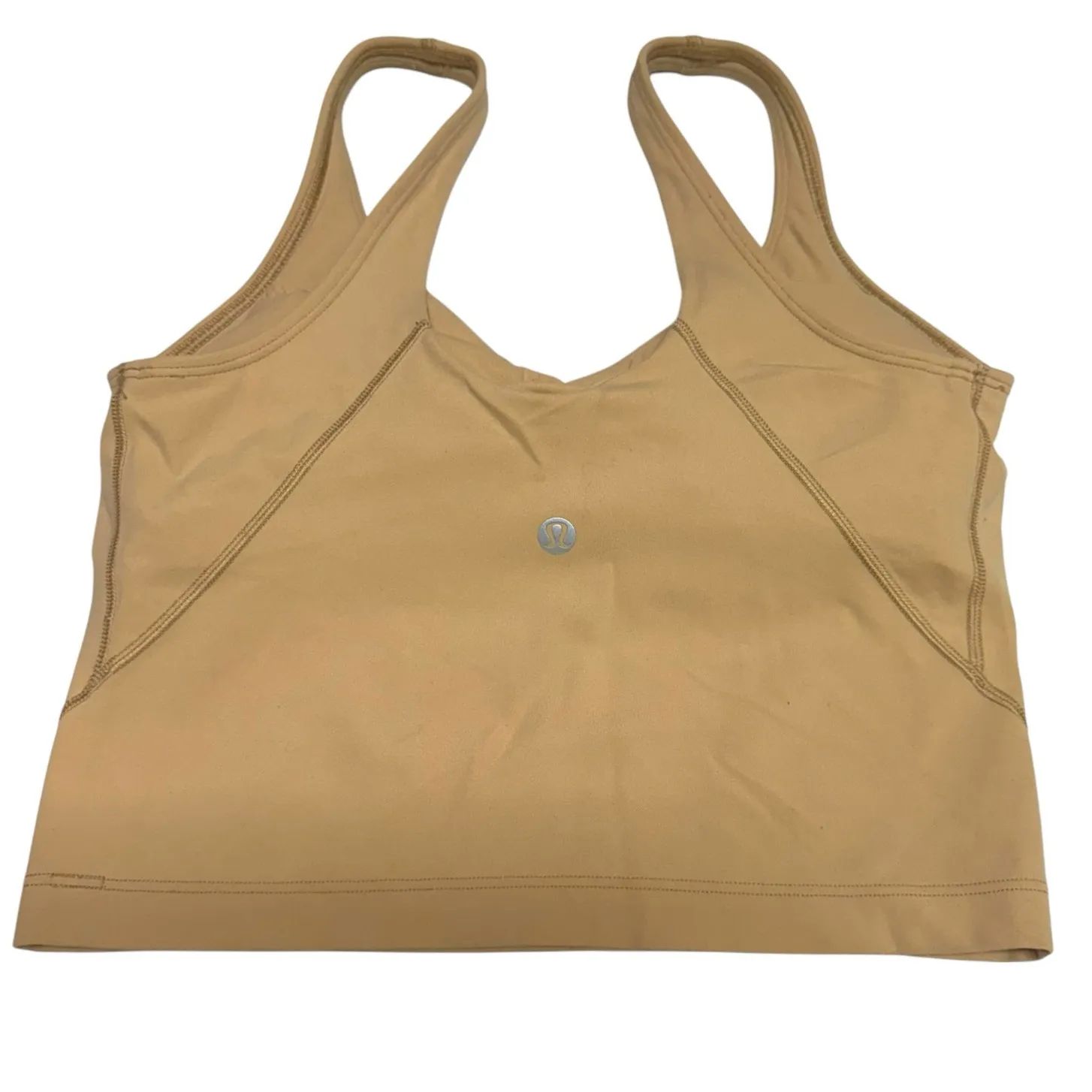 lululemon‎ Womens Tank Top Sz 4 Align Tan Cafe au Lait Pecan Padded - Image 4