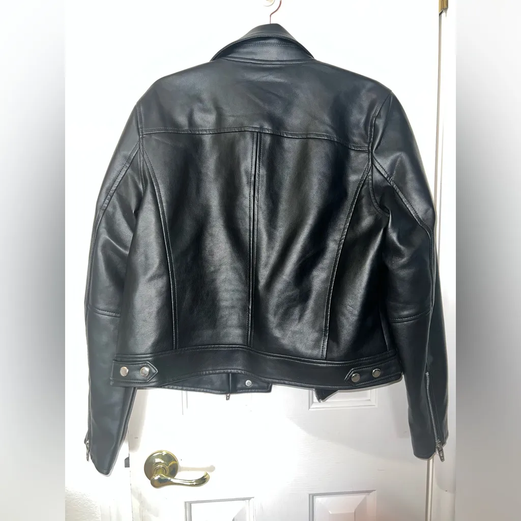 Blank NYC Good Vibes Faux Leather Moto Jacket Size XL NWOT - Image 3