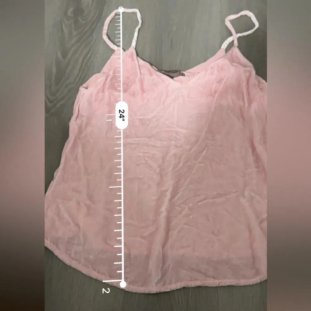 Reformation Velvet Mabel Pink Sleeveless Velour Cami Tank Top Size XS‎ - Image 11