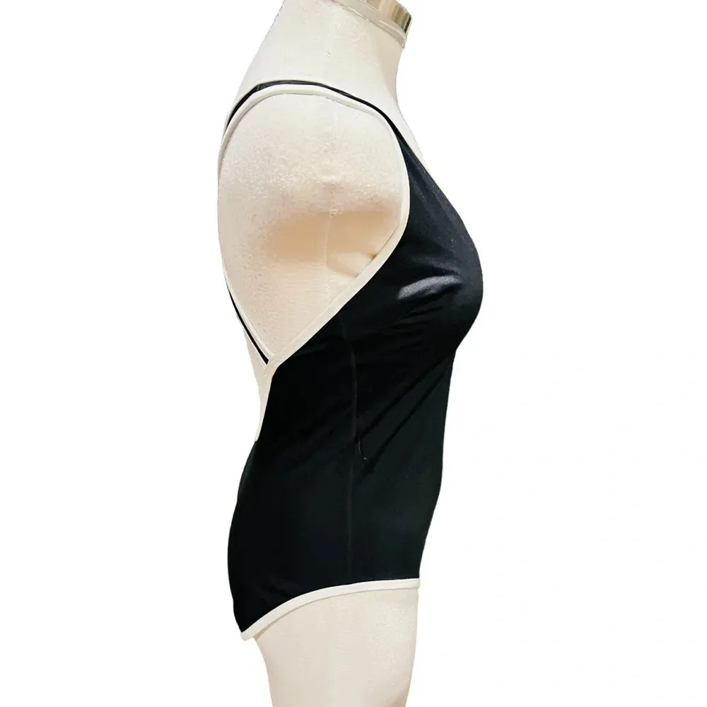 Athleta Gold Coast Solid Black Belted(no belt) Swim Size S - Image 3