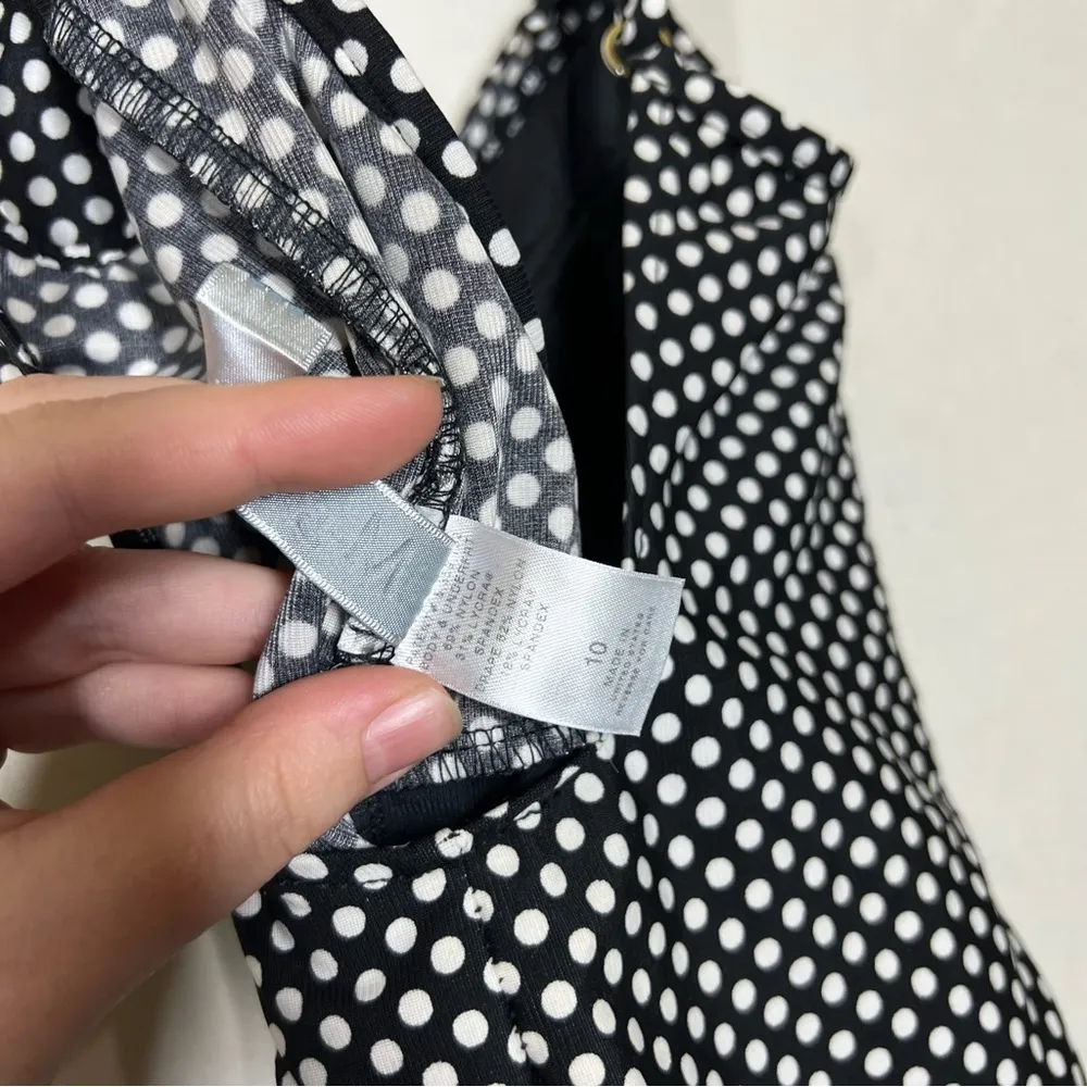 Magicsuit by Miraclesuit Polka Dot One Piece Swimsuit Size 10 Black - Image 10