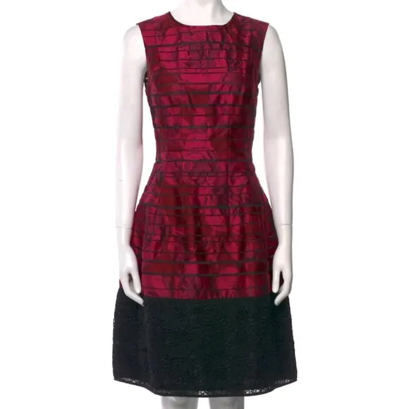 nwot oscar  de la renta lace trim dress - Image 2