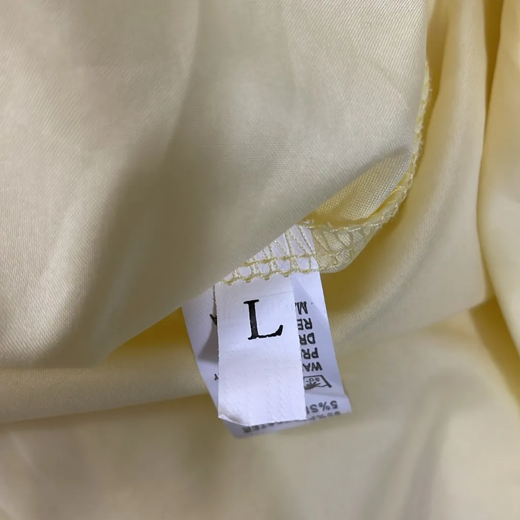 Votuleazi Amazon Light Yellow Maxi Dress Size L - Image 7