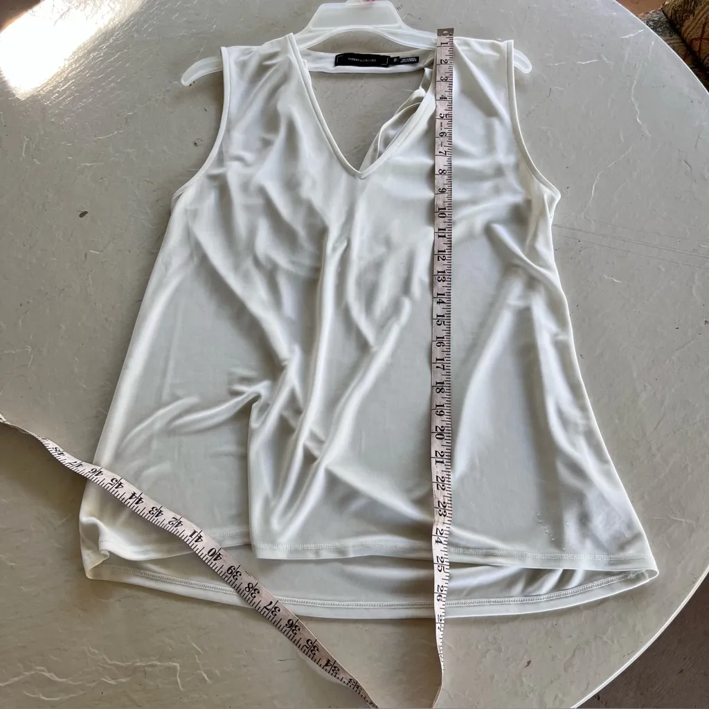 Robert Rodriguez Tyler White Open Back Draped Blouse Size M - Image 11
