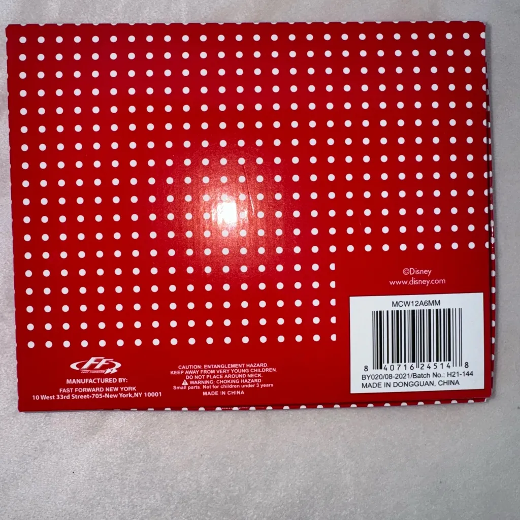 New In Box Disney Minnie Mouse Wristlet Wallet In Black With Red Trim - Image 3