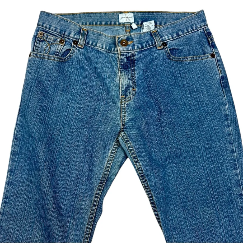 Vintage Y2K Calvin Klein Jeans Light Wash Flare Denim Women’s Size 9 Fits a 26 - Image 6