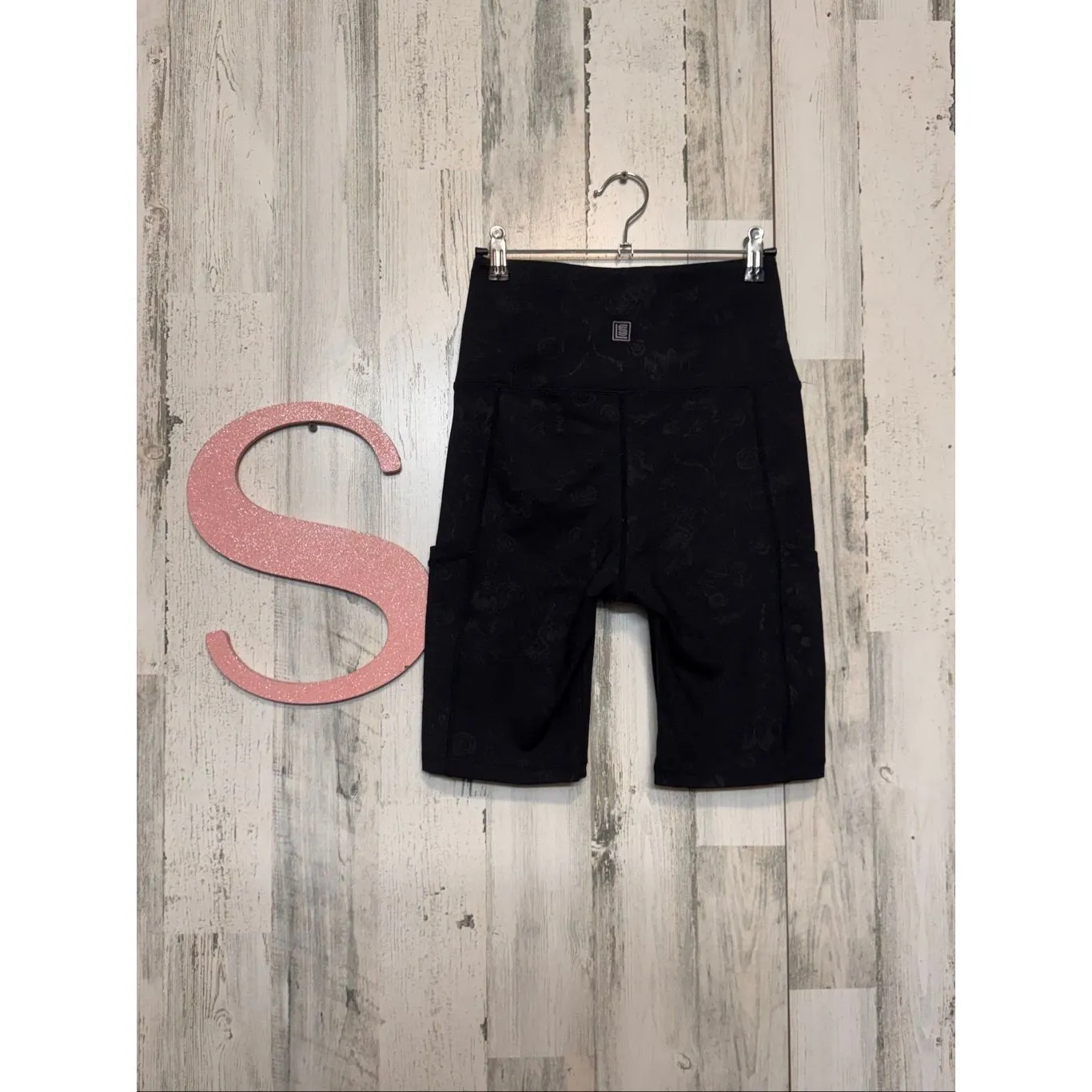 Laundry by Shelli Segal Floral Black Biker Shorts Women’s Size Small | Stretch H - Image 9