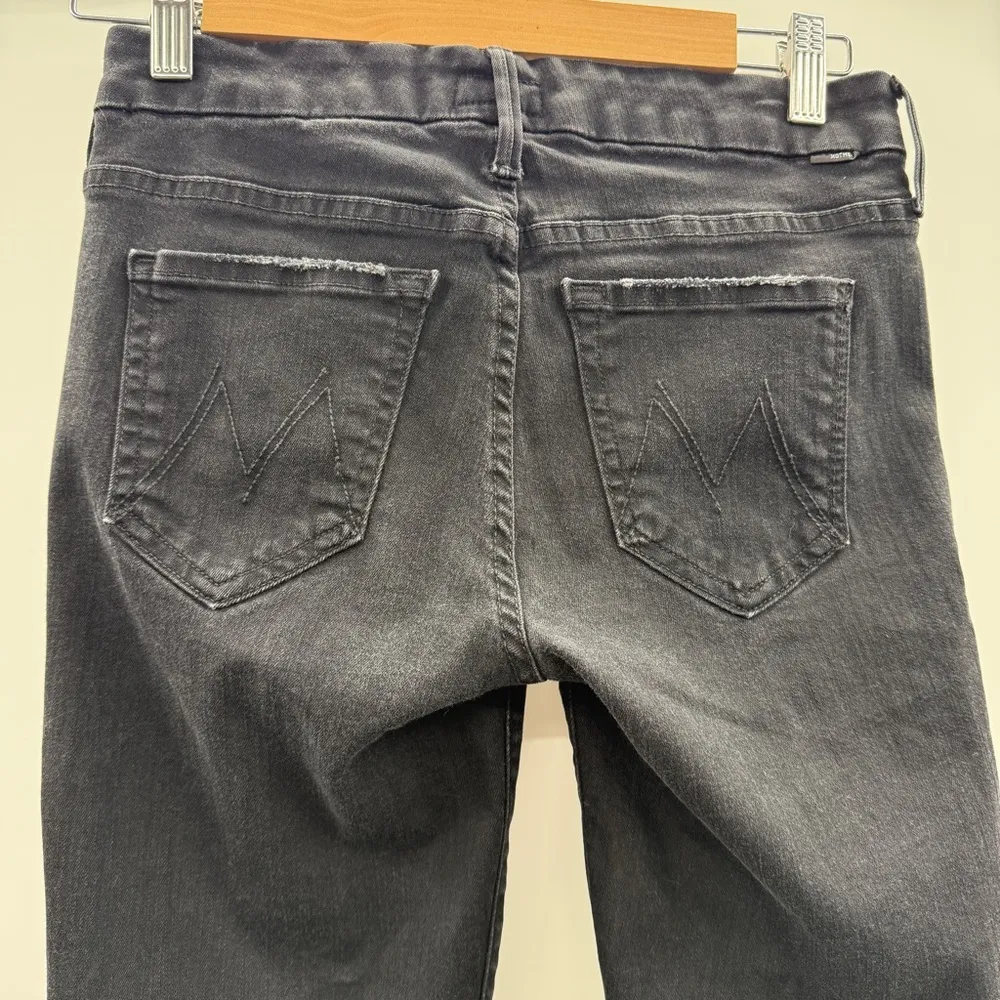 Mother Denim The Looker Ankle Fray Skinny Jeans in Guilty As Sin Sz 25 Gray Wash - Image 13