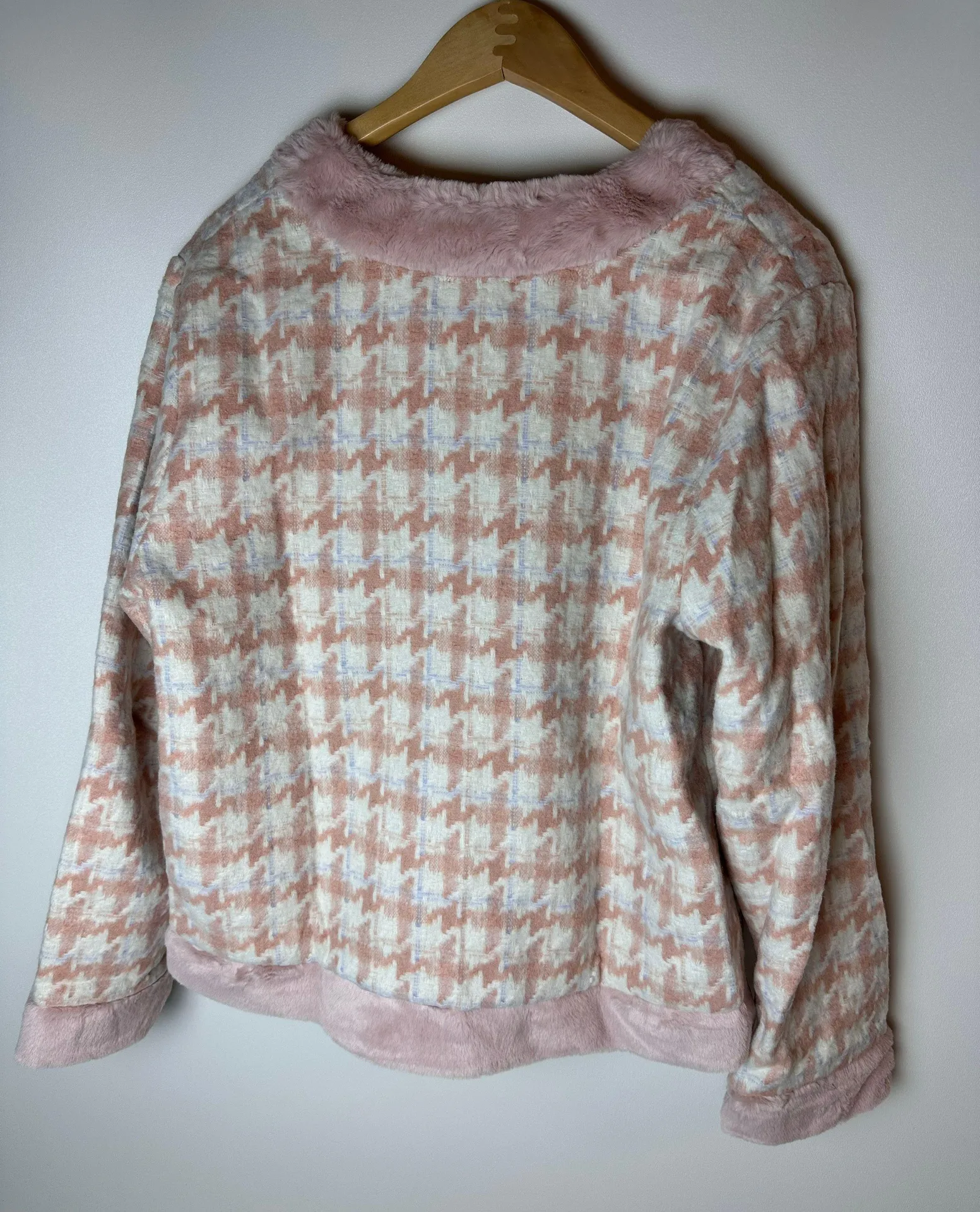 Fur Trimmed  Jacket Pink - Image 5