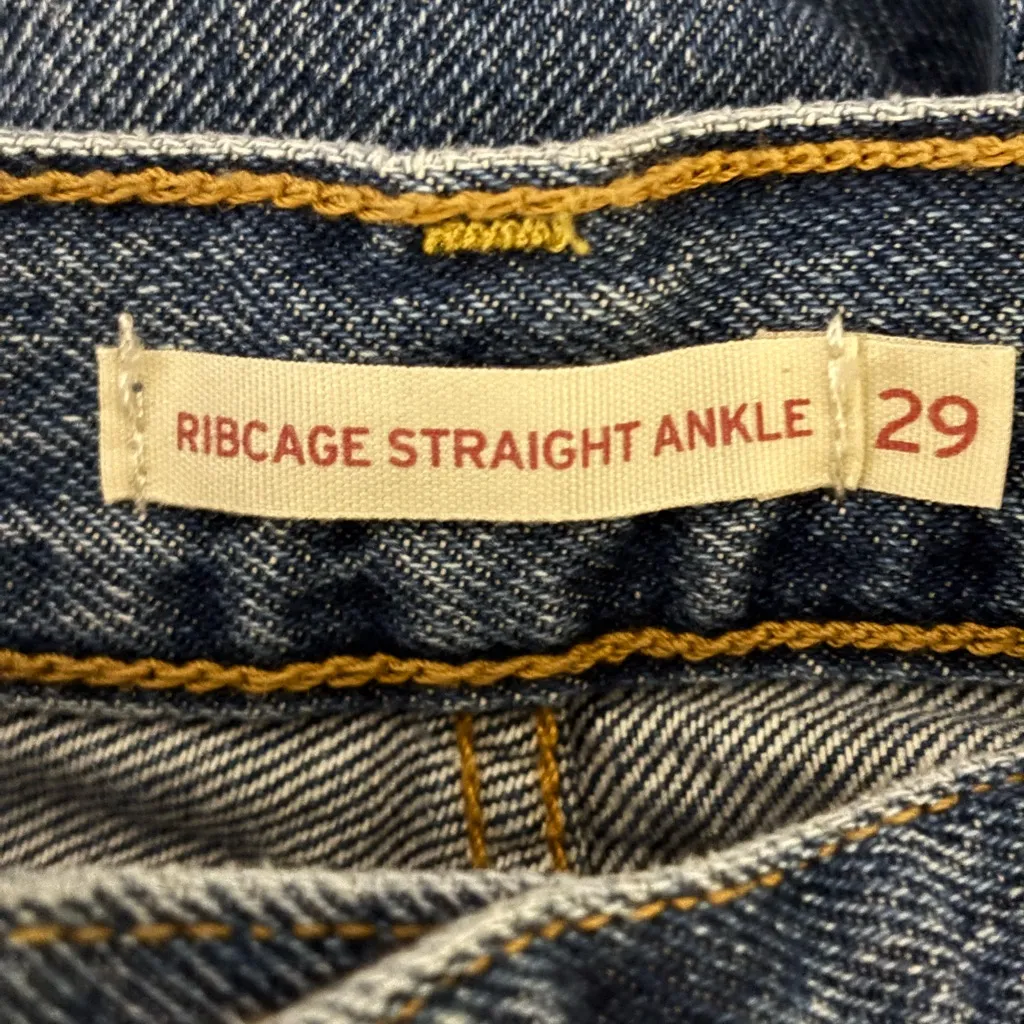 Levi's Distressed Ribcage Straight Ankle Jeans Size 29 - Image 4