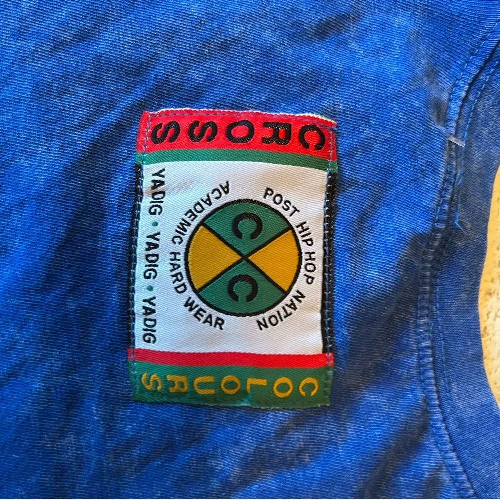 Vintage Cross Colours Women’s Hip Hop R&B Rap Soul Crop Top – Diana Ross Blue - Image 4