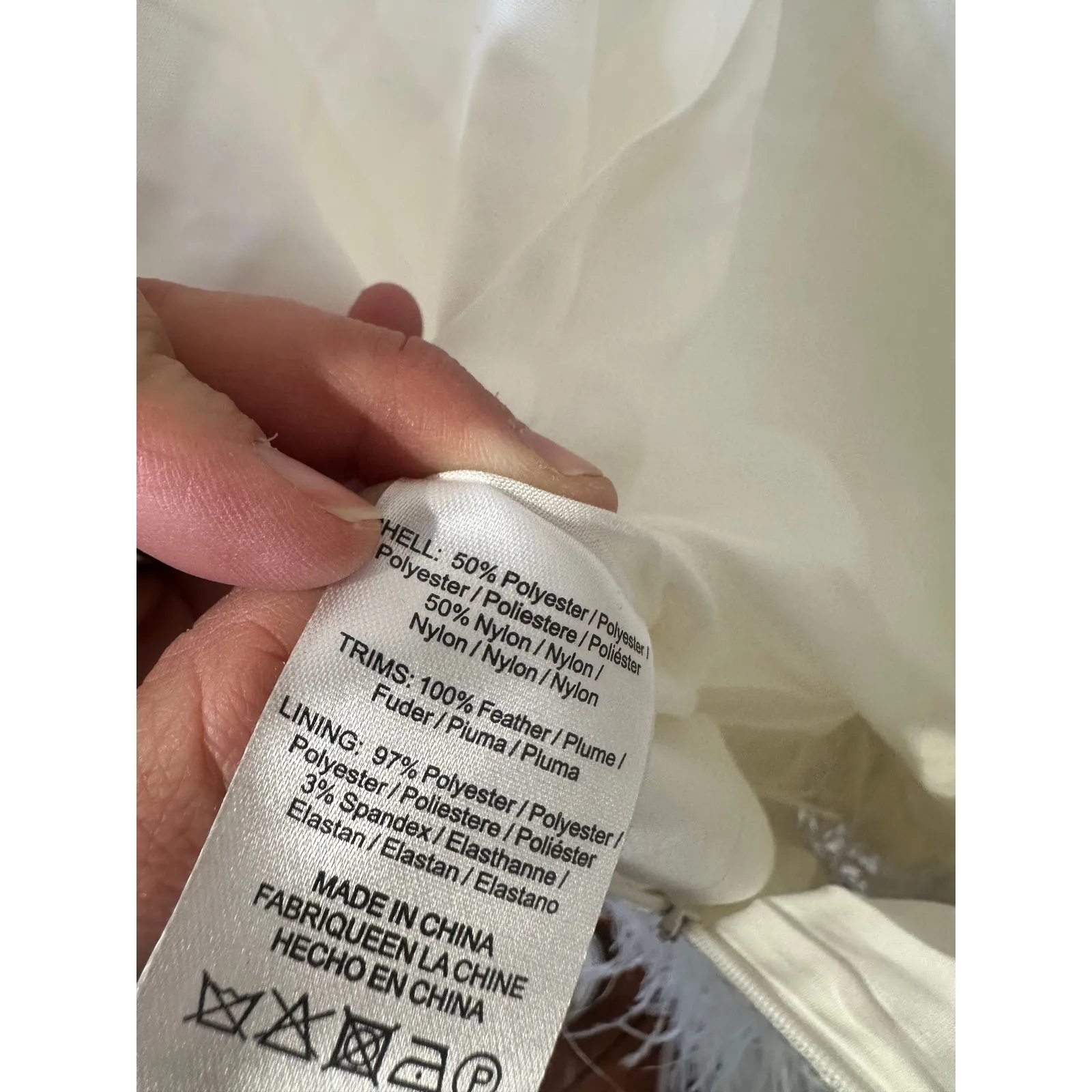 SAU LEE White Bridal Feathered Neckline Trim Boned Bodice Dress NEW size 0 - Image 16