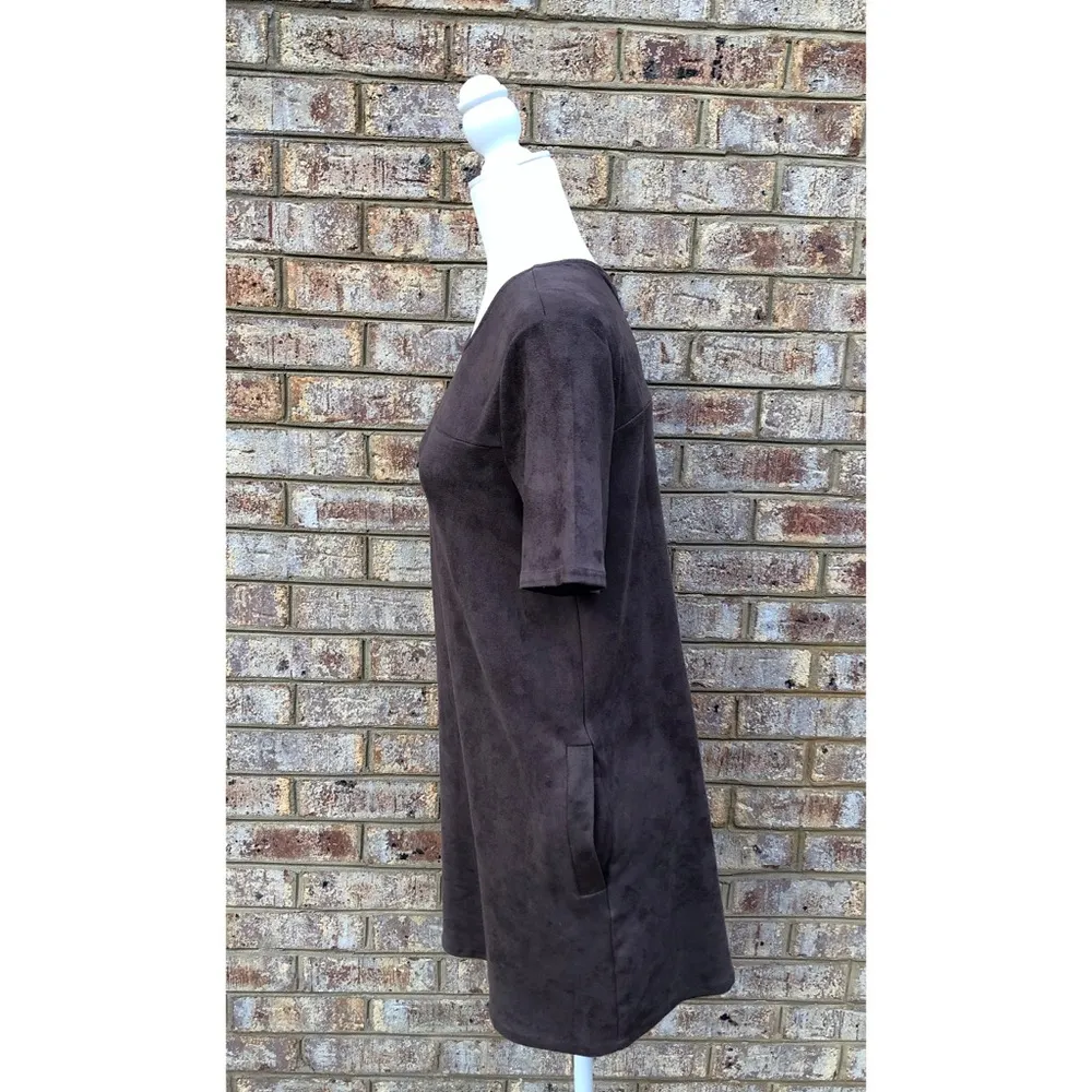 Chloe K Faux Suede Mini Dress - Image 3