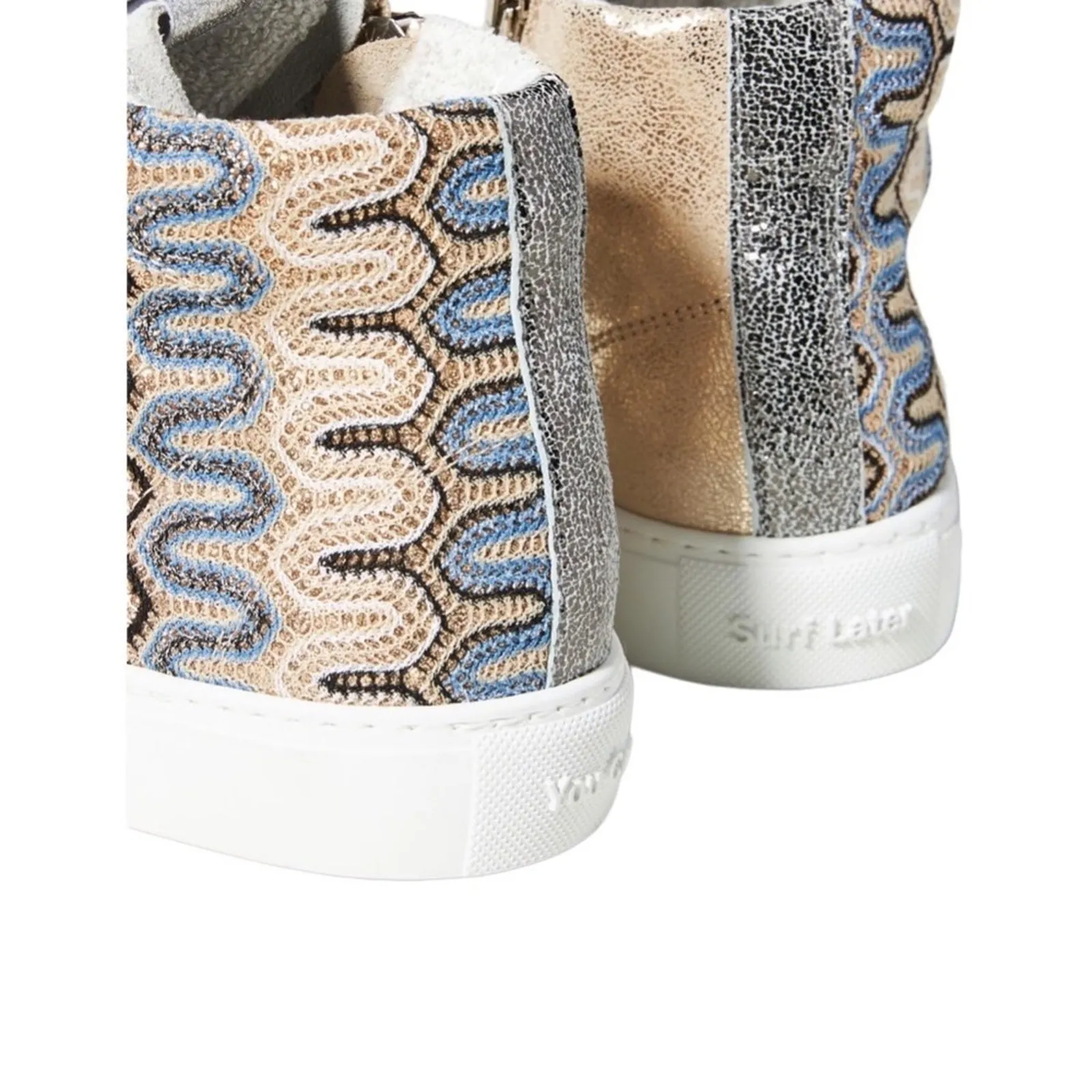 P448 Italian Panama Embroidery Sneakers Women EU 36 BS Fairy Gorpcore Boho NWB - Image 3