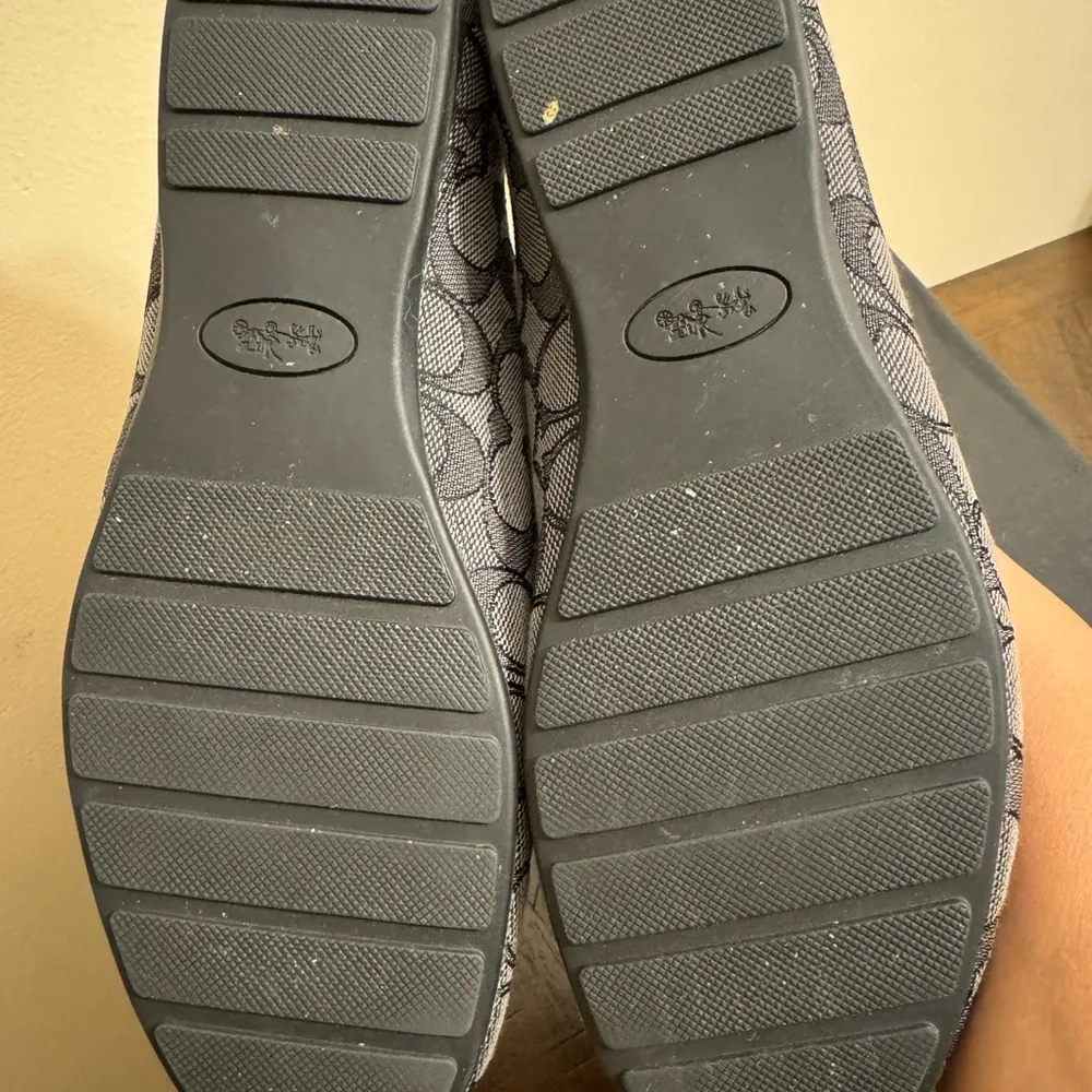 COACH 8.5 Olive Signature Canvas/Leather Black Loafer Moccasins Shoes SEE PHOTOS - Image 6