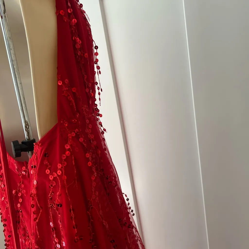 Hello Molly Red Backless Sequin Dress - Image 12