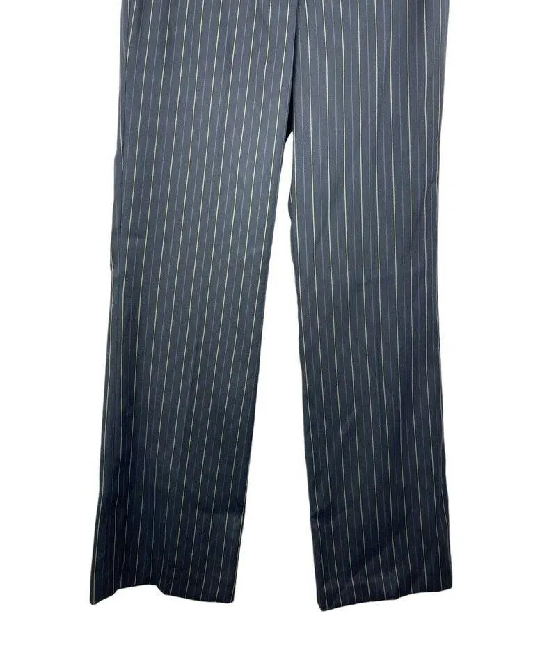 Taylor B.Moss VTG Black Olive Pin Striped Y2K 90s Office Dress Pants NWT 4 - Image 5