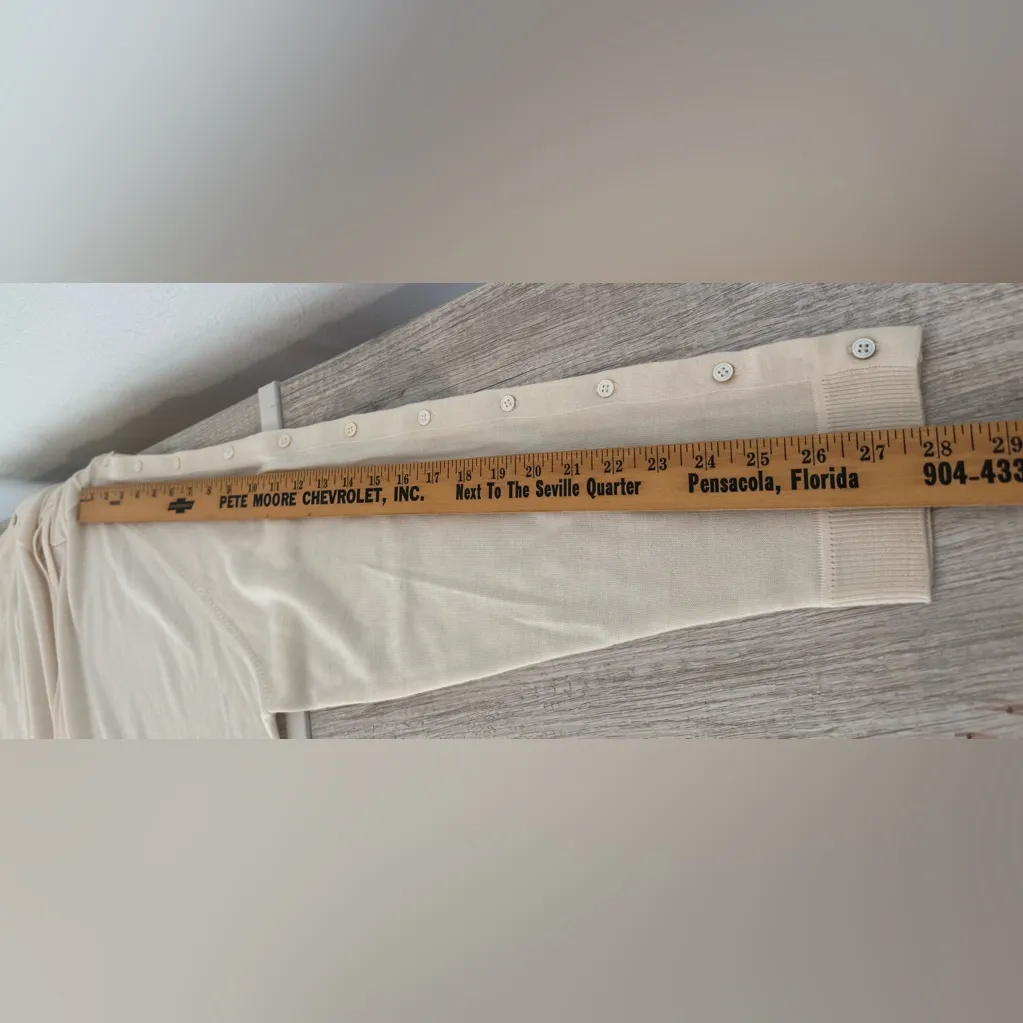 Robert Rodriguez Lightweight Wool Hoodie Button Arm Details Coastal Oversized SM - Image 11