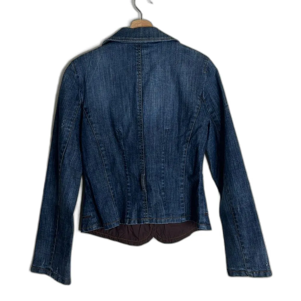 Vtg cache ladies denim thick jacket size 12 - Image 8