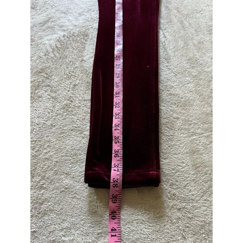 BLANK NYC Womens Crybaby Velvet pants red Valentine's Day‎ Size 30 NWT - Image 13